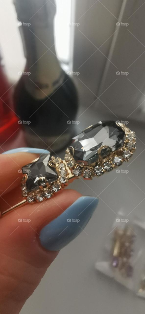 Editors choice man human frame part day glass gem stone spirkle nails manicure view home indoor inside joy happy happiness