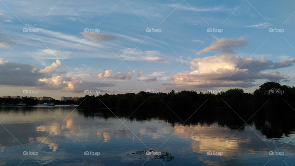 Summer evening at the river