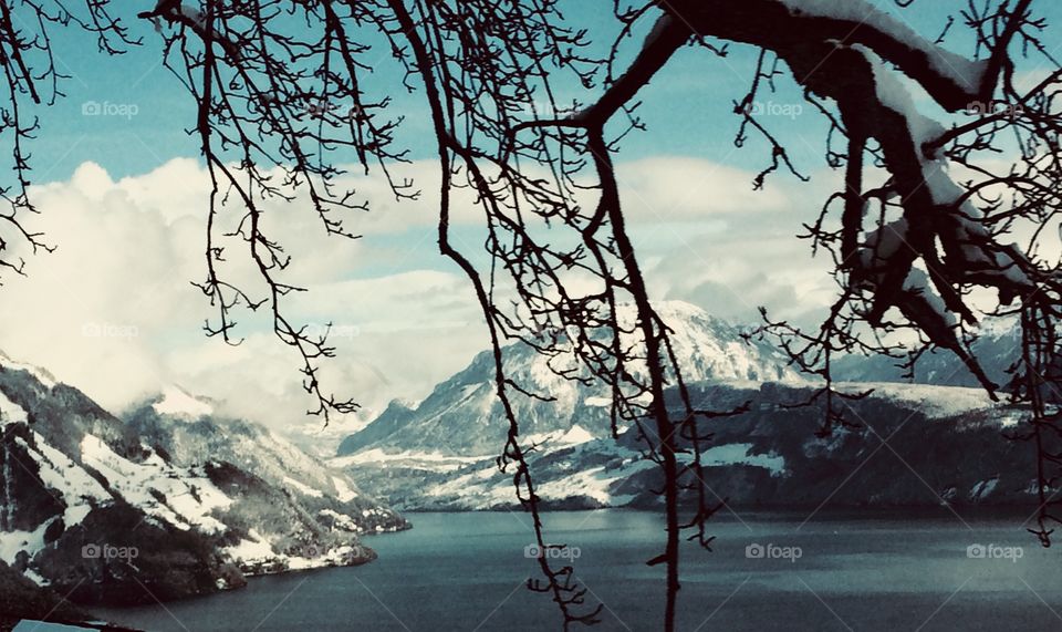 Landscape Swiss Alps mountains