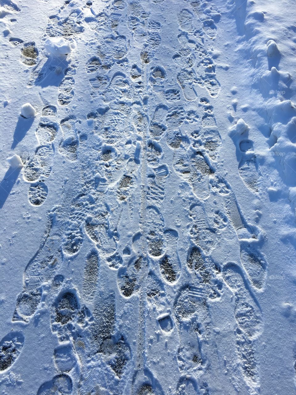 Footprints in the snow