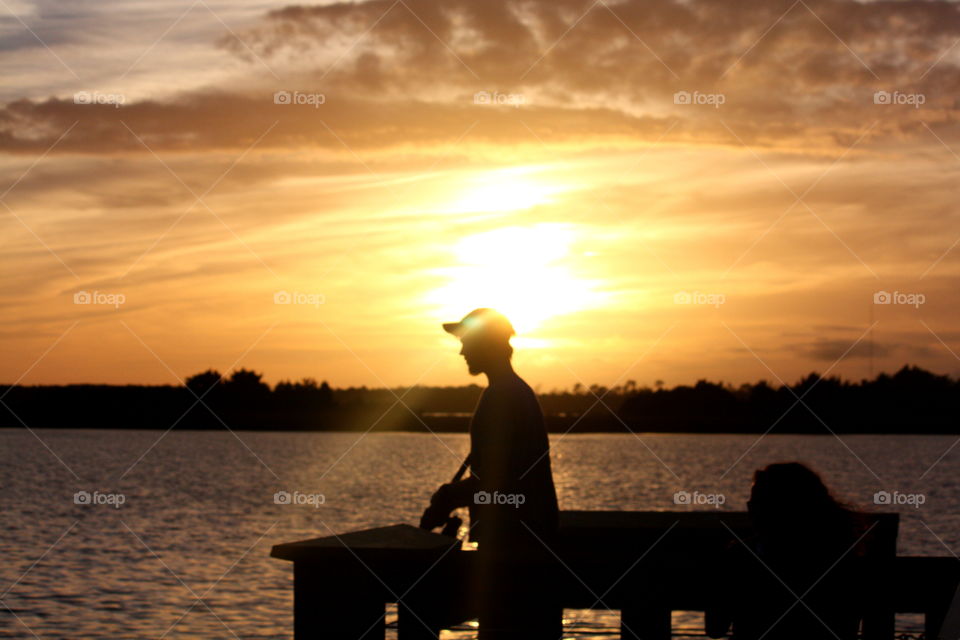 Sunset Fisherman