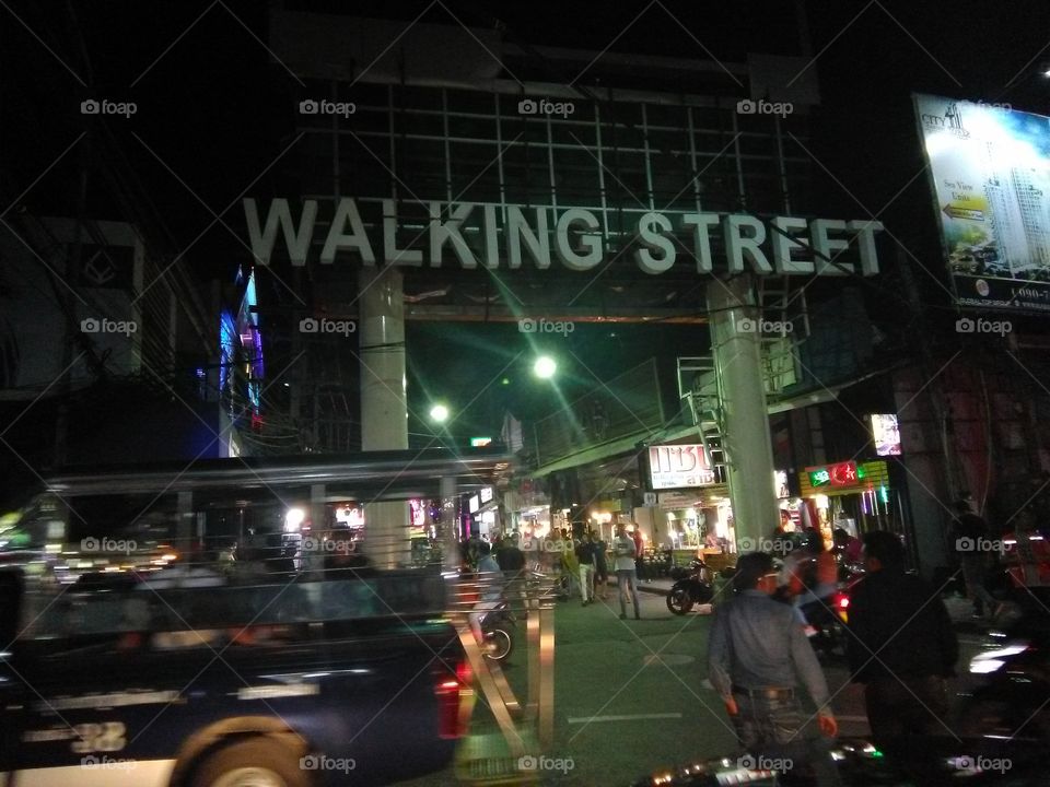 The famous walking street in pattaya Thailand