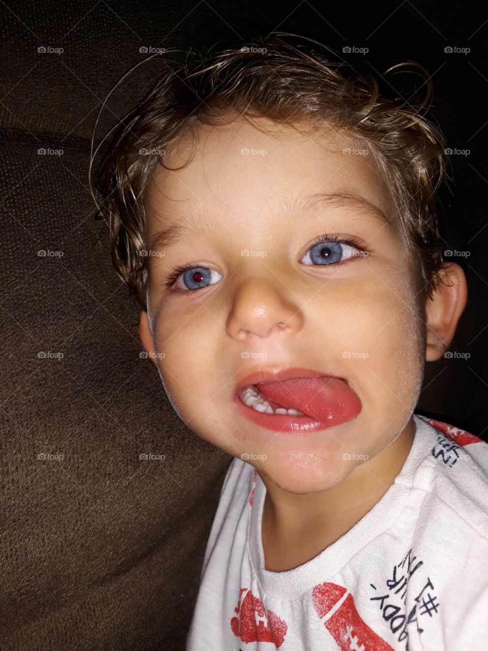 child making a face for being hungry