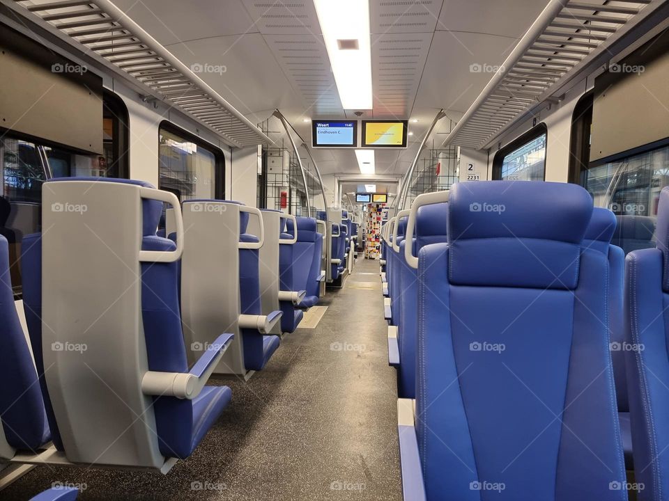 Interior of a commuter train