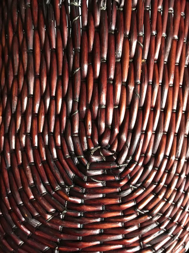 A hand woven basket
