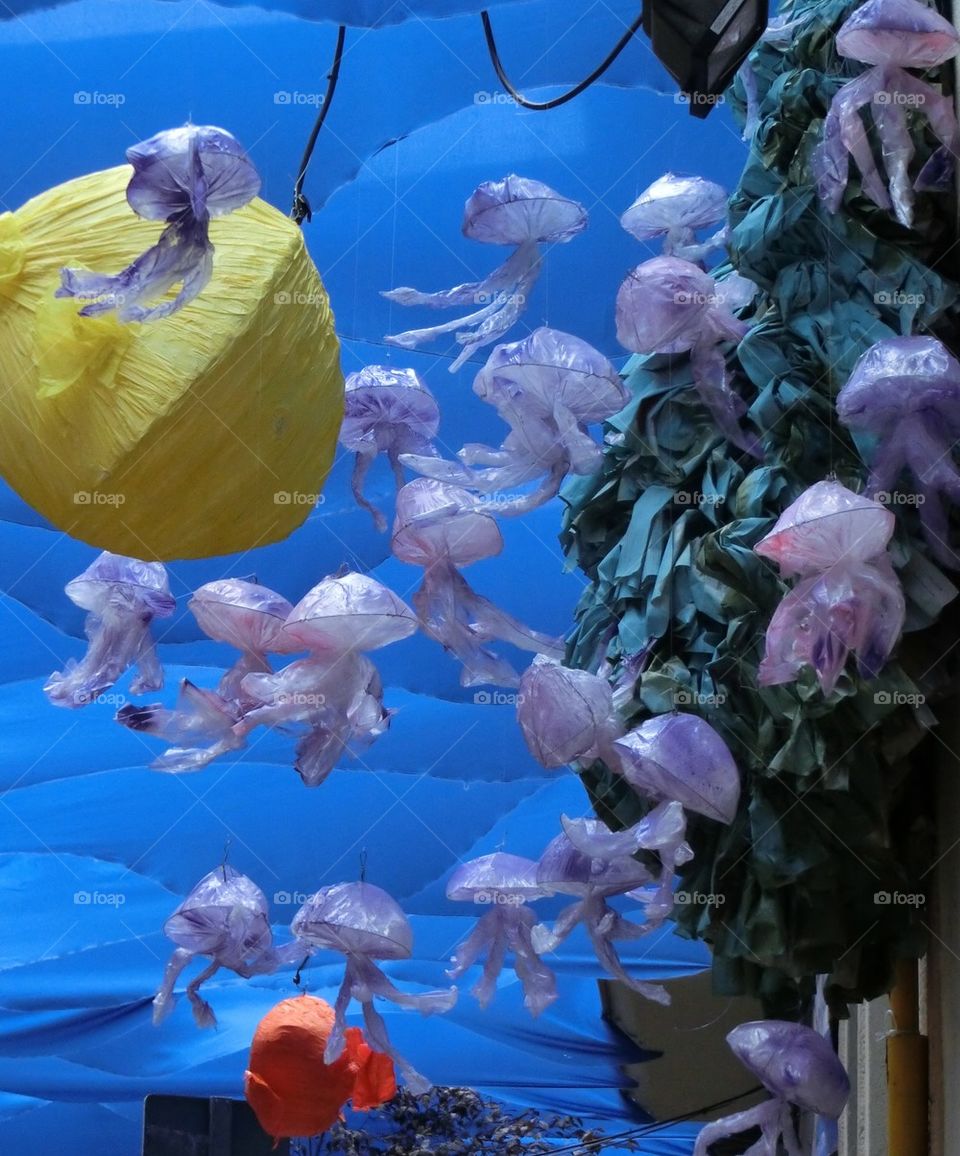Jellyfish made of paper