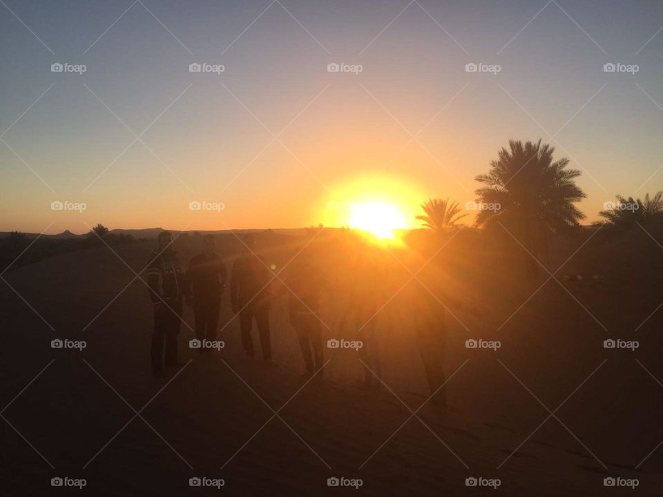 sunset moment with friends