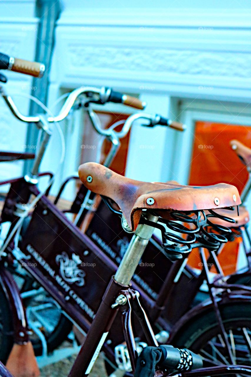 Old bicycle saddle!