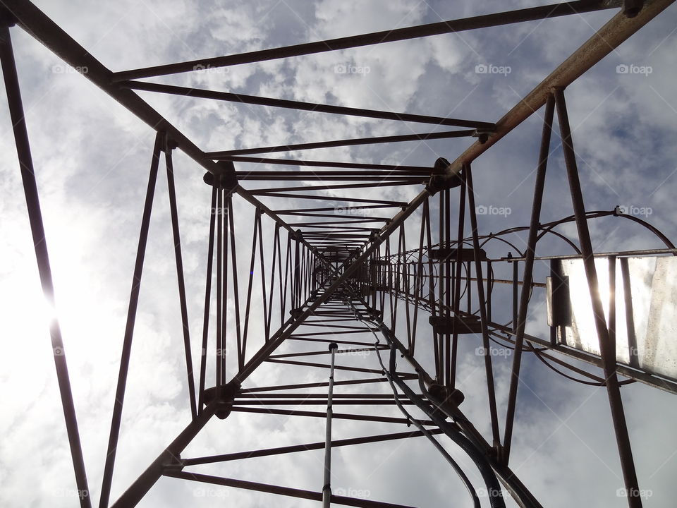 Observation Tower. Galvanised steel lighting and observation tower