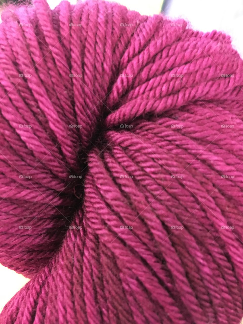 Magenta wool yarn