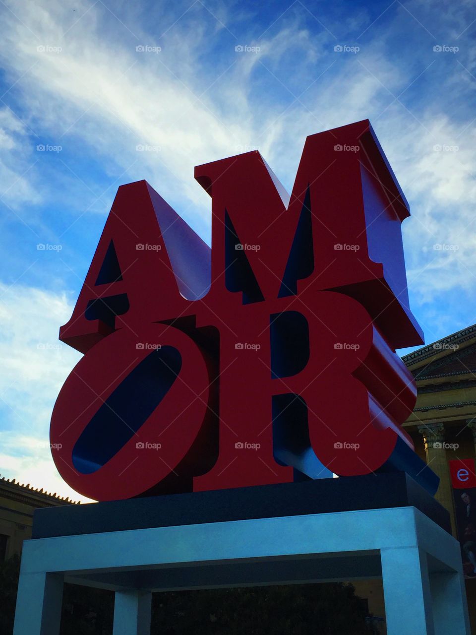 LOVE. AMOR statue in front of art museum for the pope visit to Philadelphia!