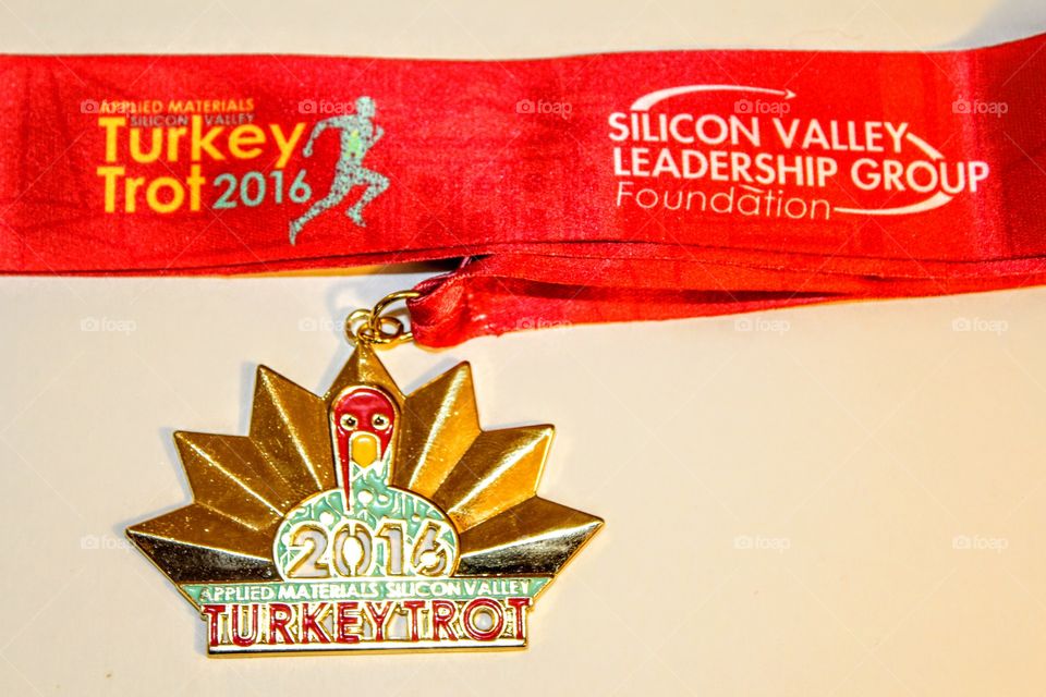 red Turkey Trot Marathon metal, I was a photographer for the race