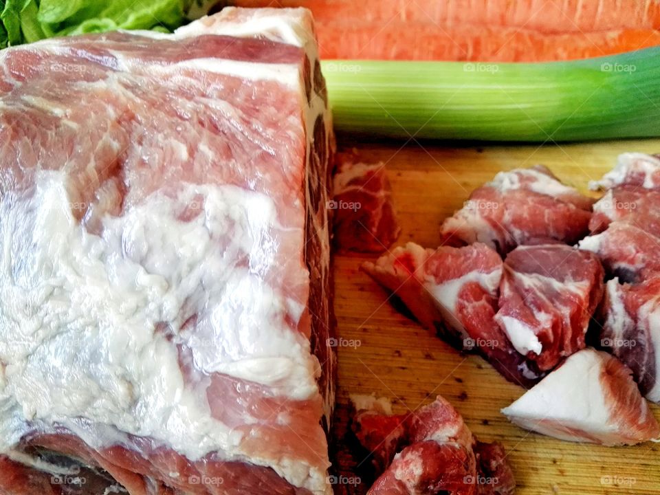 fresh ingredients for a tasty healthy soup