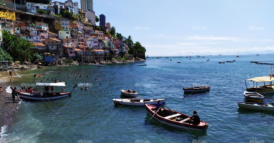 Beautiful view of the Bay of All Saints Salvador Bahia Brazil