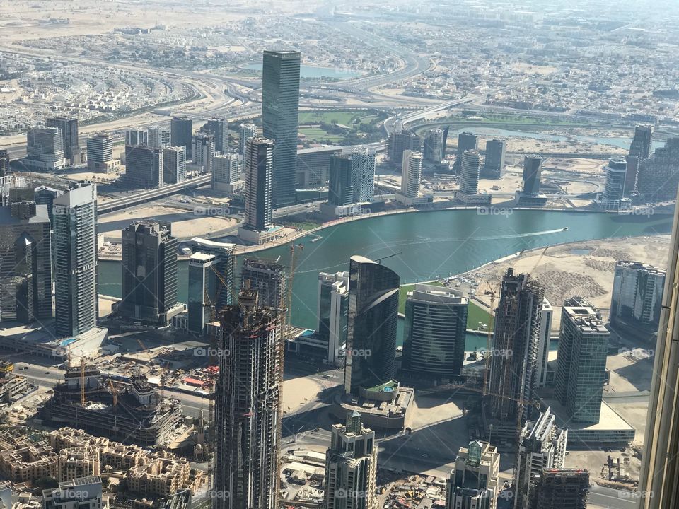 At the top of the Burj Khalifa Dubai comes to you. £20.00