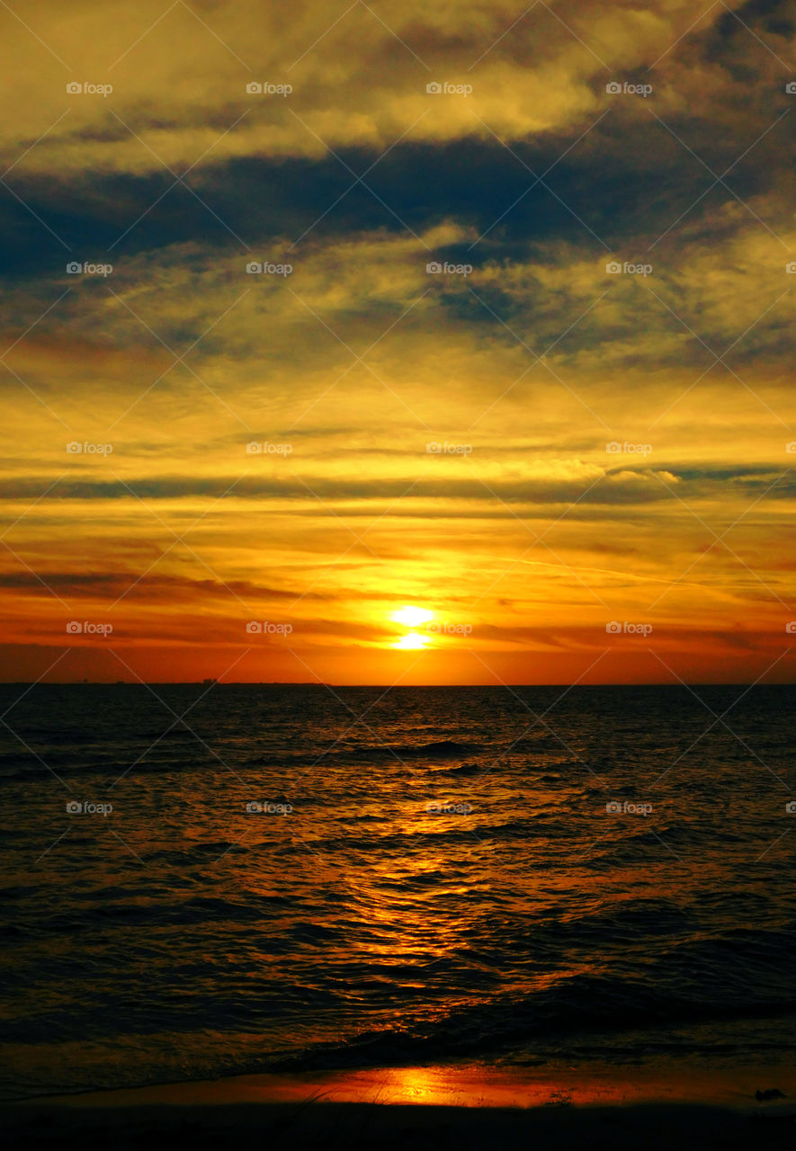 Sunset over sea