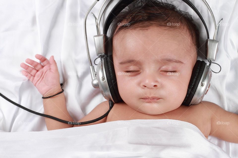 listening to music and sleeping