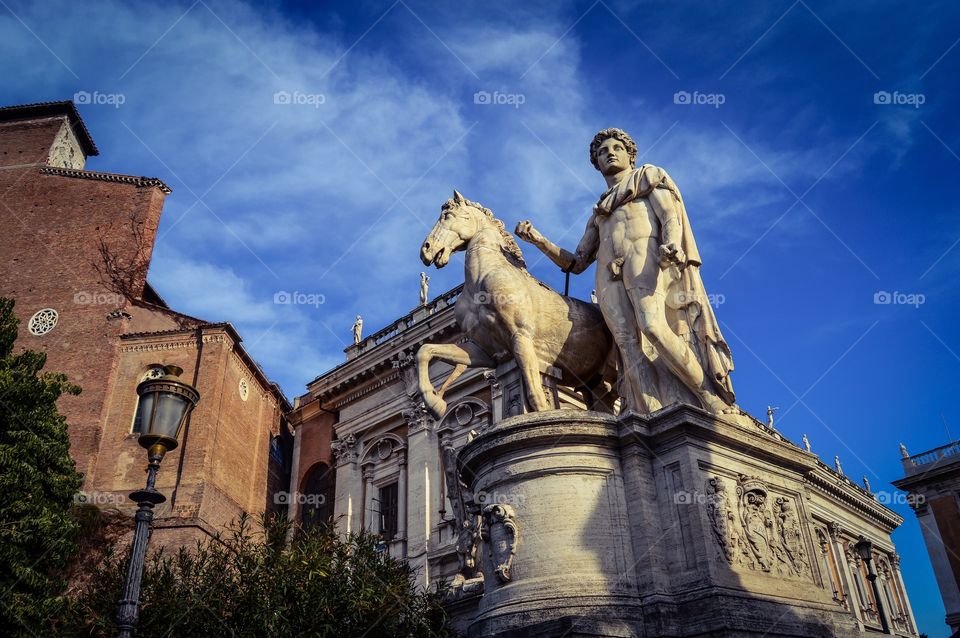 Los Dioscuros, en la Cordonata Capitolina (Roma - Italy)