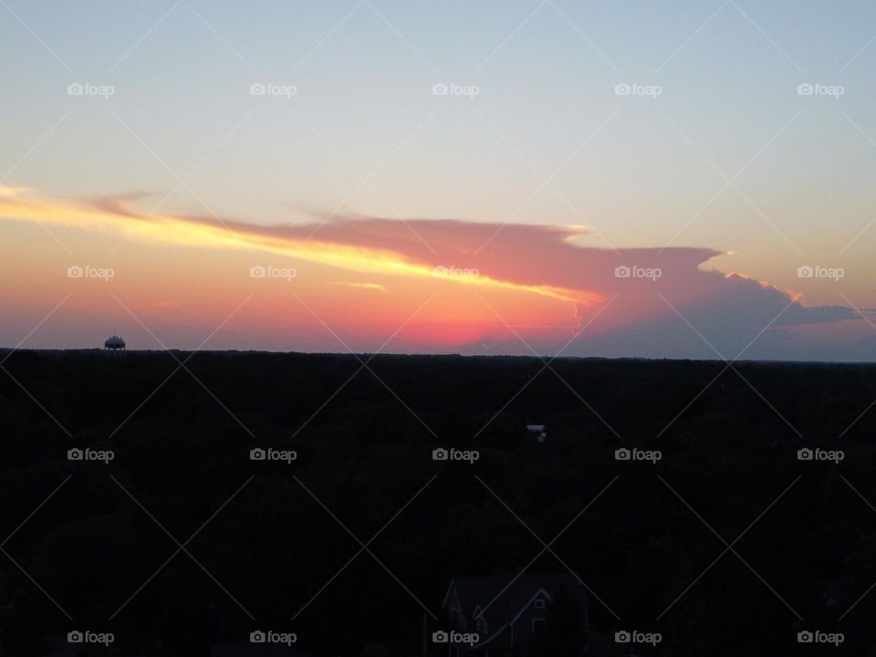 August sunset in west Michigan