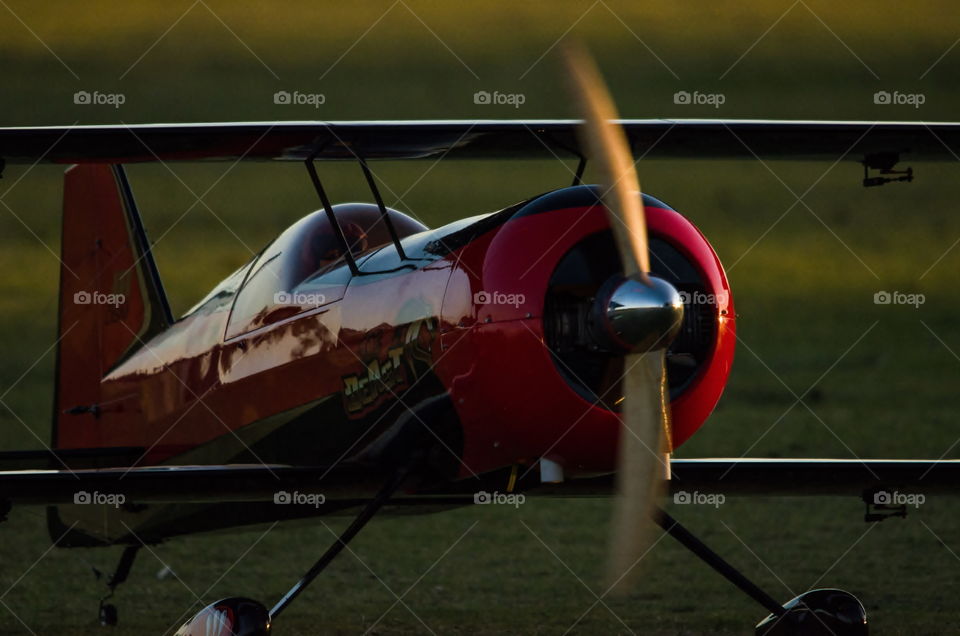 Model aircraft getting ready for flight