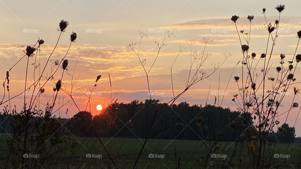 Sunset - landscape in Poland