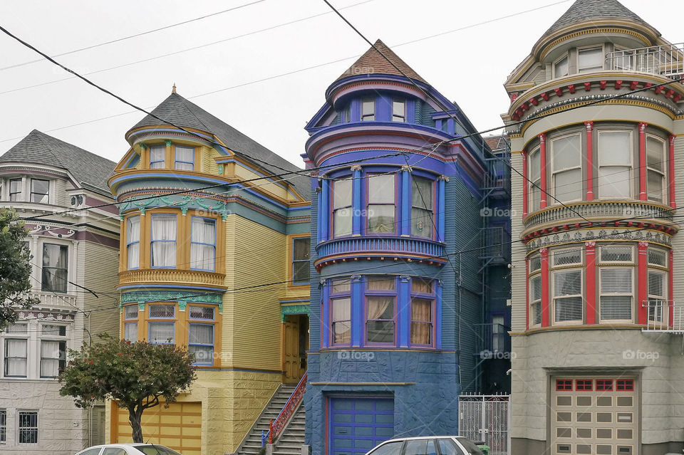 Colorful houses in San Francisco 
