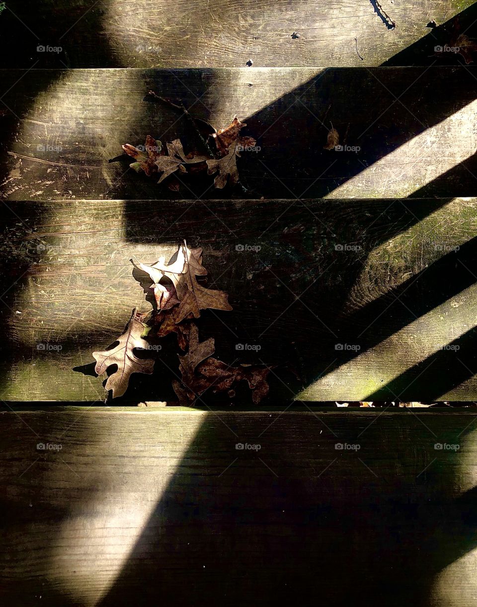 Shadows on porch steps