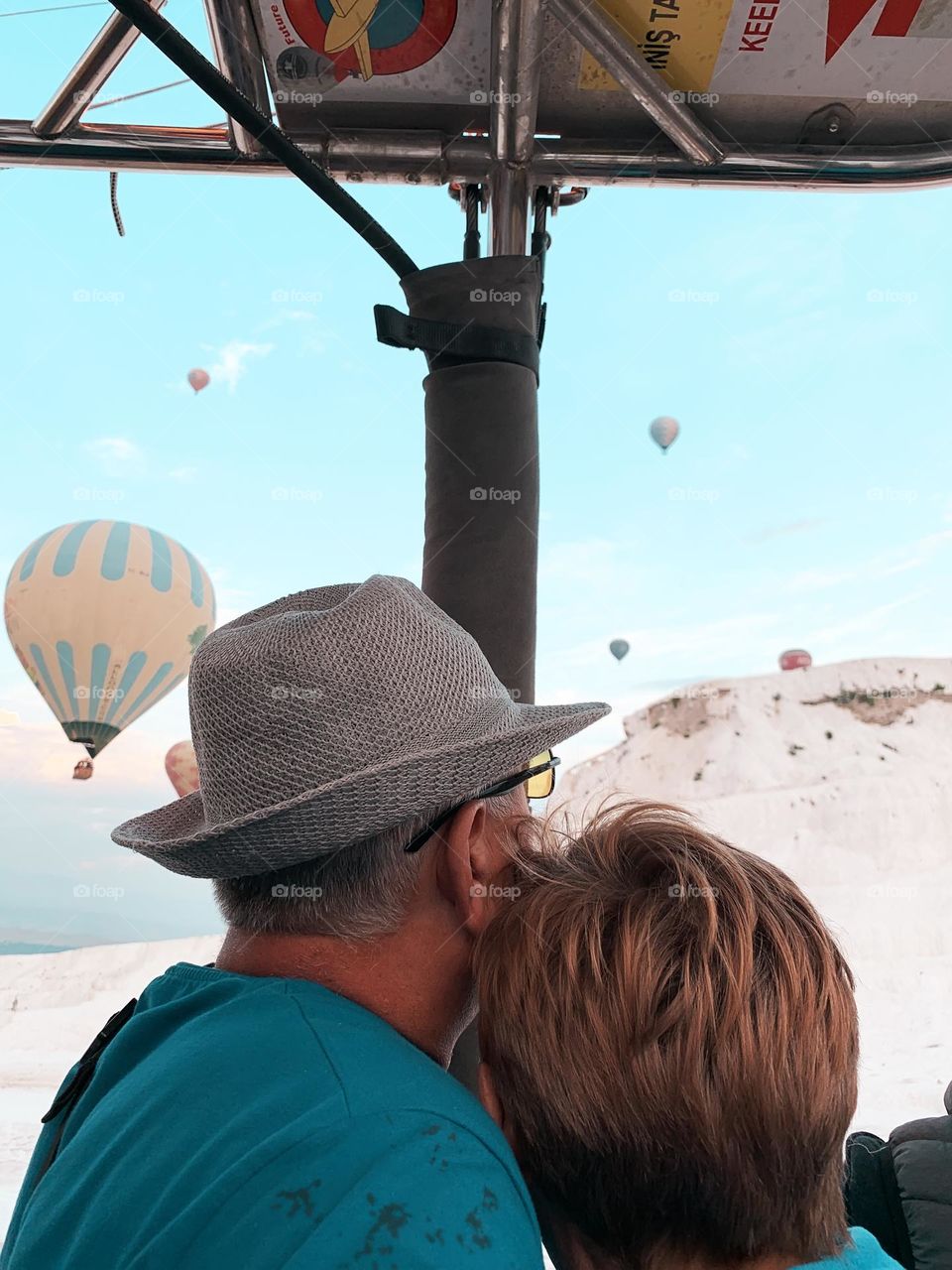 Senior couple traveling together 