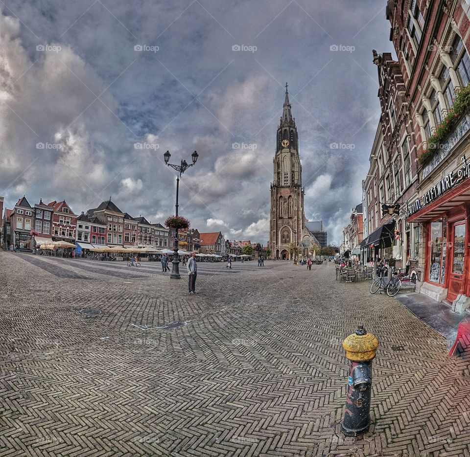 Delft. Delft old town center