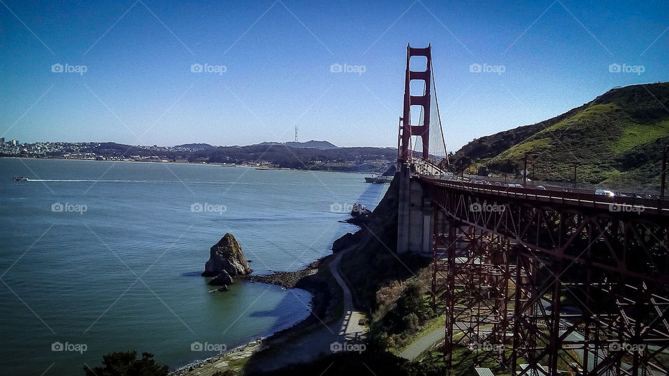 A stunning view of San Francisco and the Golden Gate Bridge from Marin County.