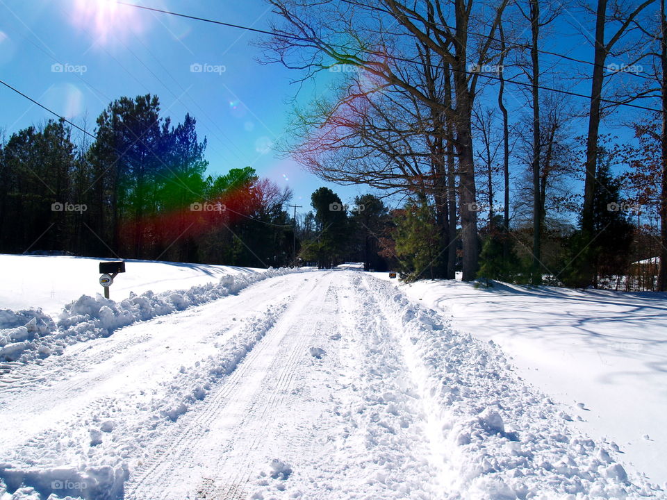 Snowy road