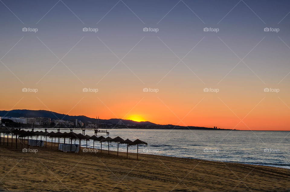 Sunrise in Marbella . Saturday morning sunrise next to Puente Romano, Marbella 