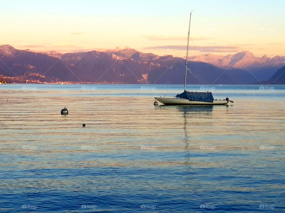 lakeside view Lac  Leman