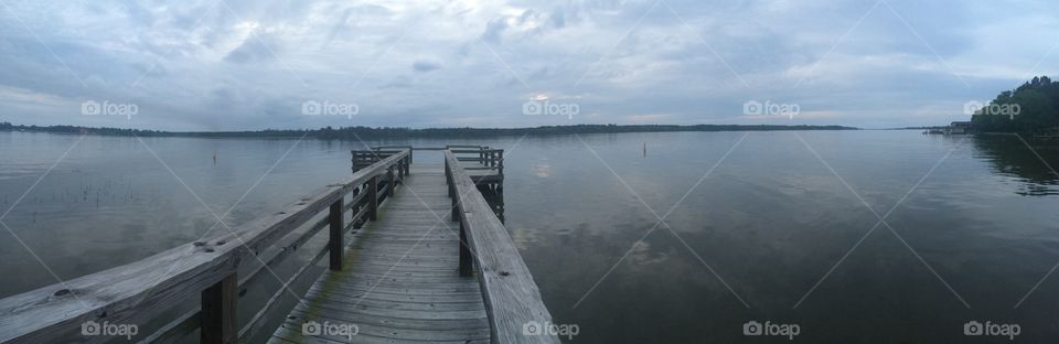 Panoramic view of the lake . Beautiful view of lake blackshear 
