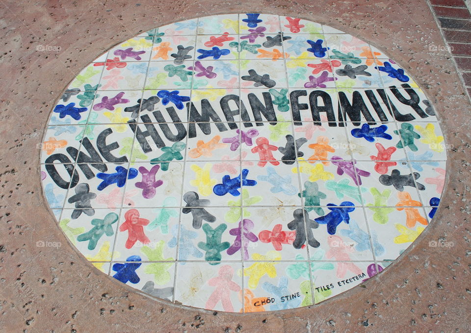 A painted sign on the street in Key West, Fl