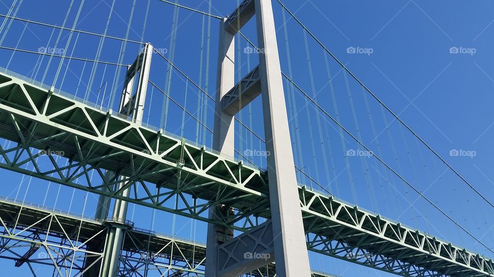 Tacoma Narrows Bridge. suspension bridge. April 2016.