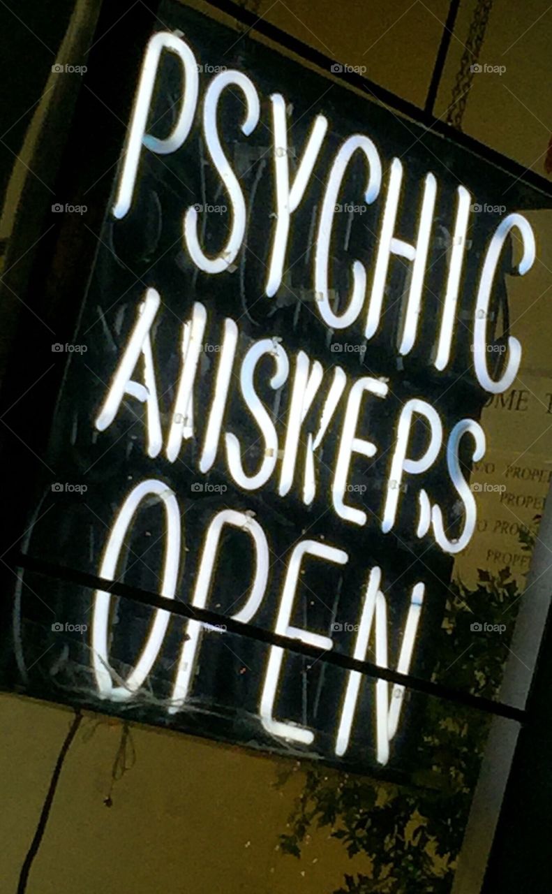 Psychic neon sign