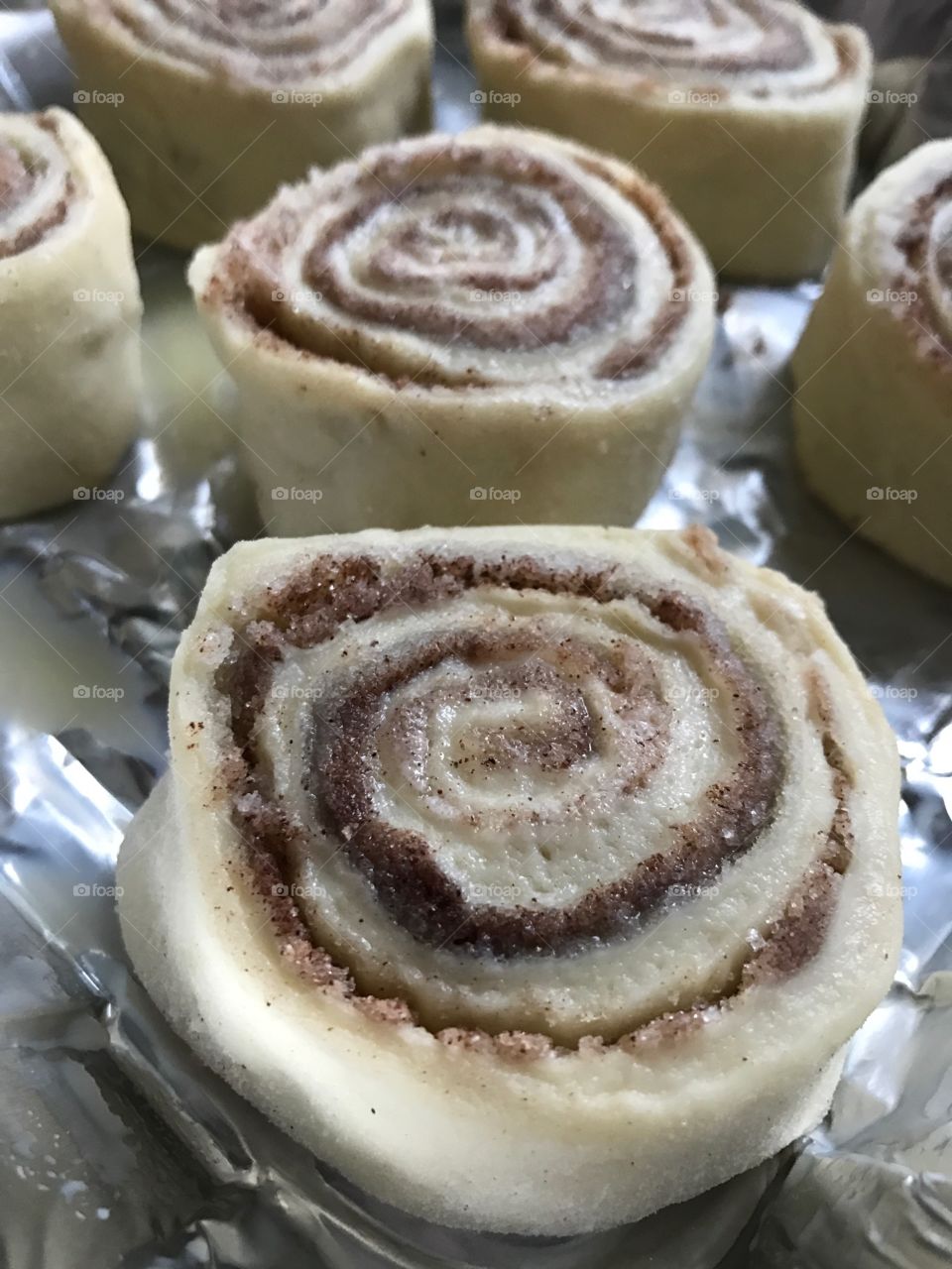 Moist dough ready to be baked for Christmas morning 