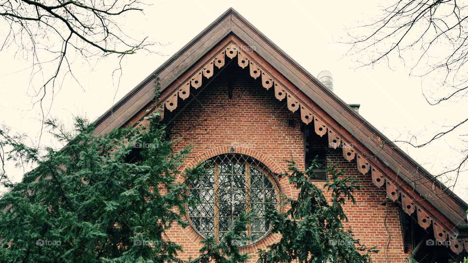Facade of an old house in Antwerp, Belgium.