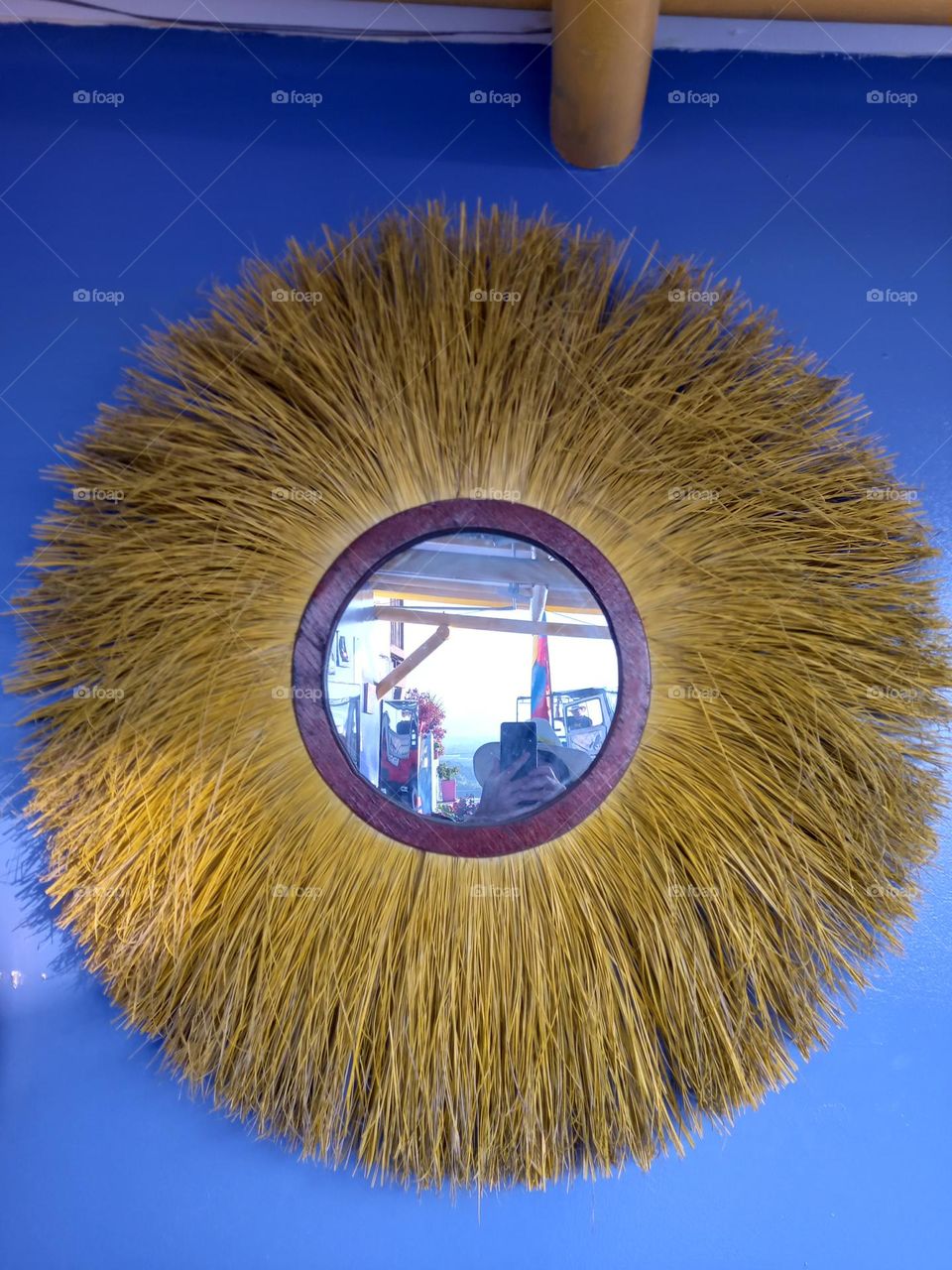 beautiful mirror with decoration