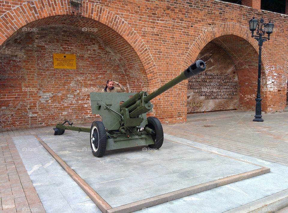 old canon. old artillery cannon in the war museum