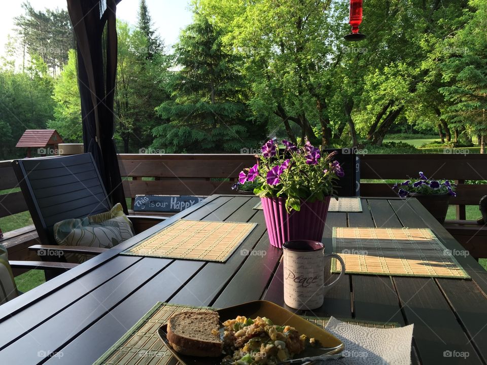 Breakfast on the deck