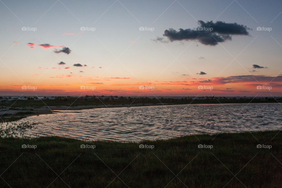 Inlet at sunset