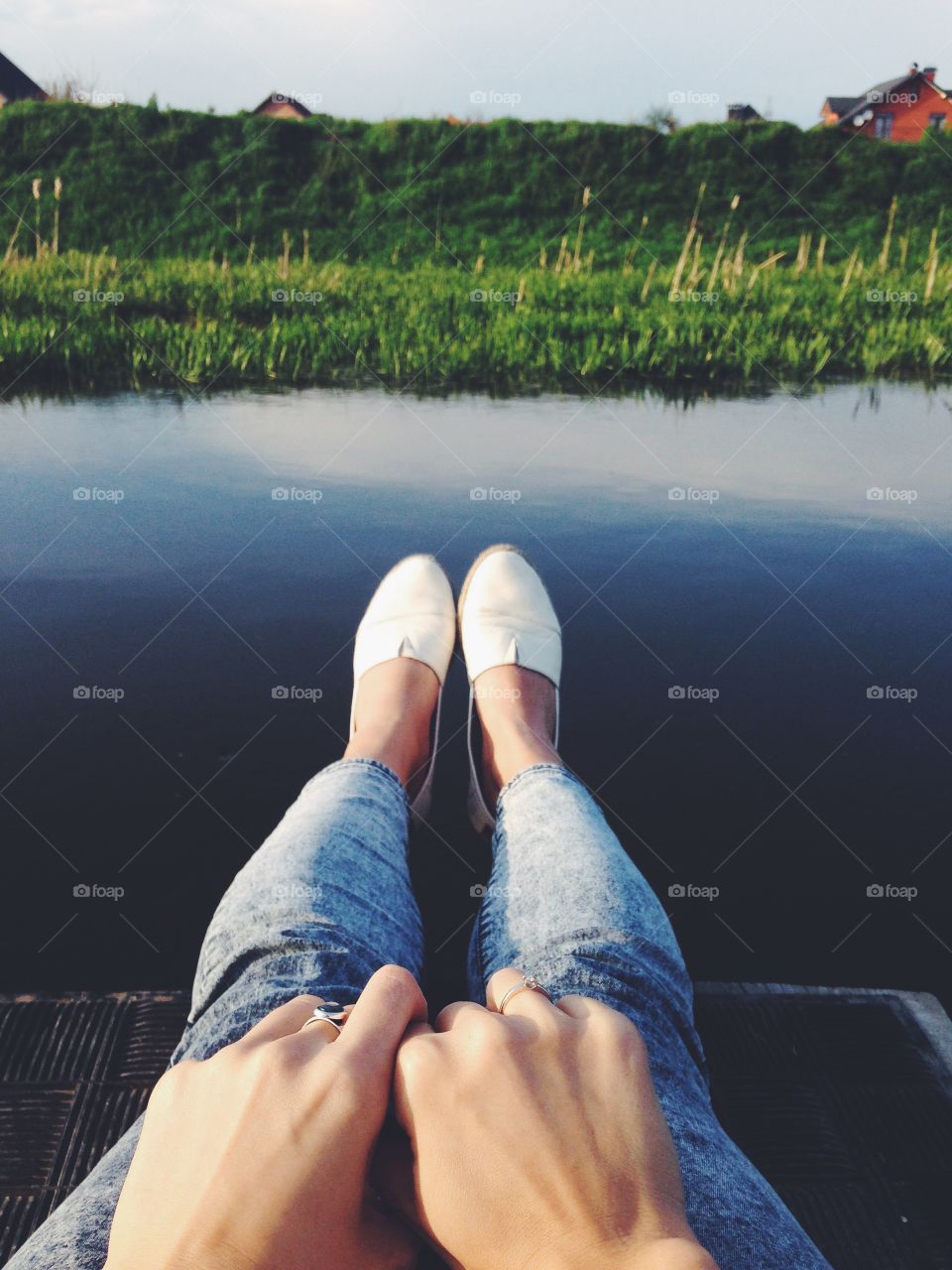 Water, Lake, Outdoors, Woman, People