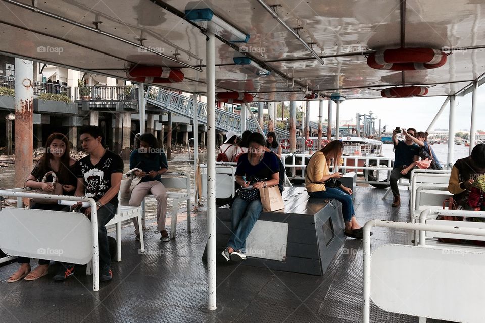 People, Woman, Indoors, Vehicle, Restaurant