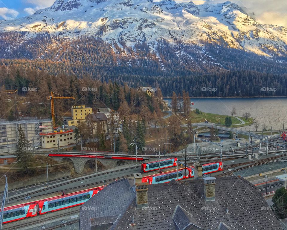 Railroad in Saint Moritz 