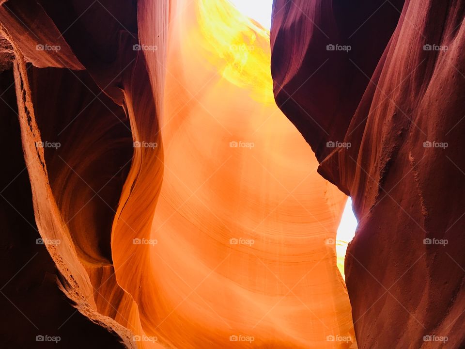 A golden fire on the canyon walls