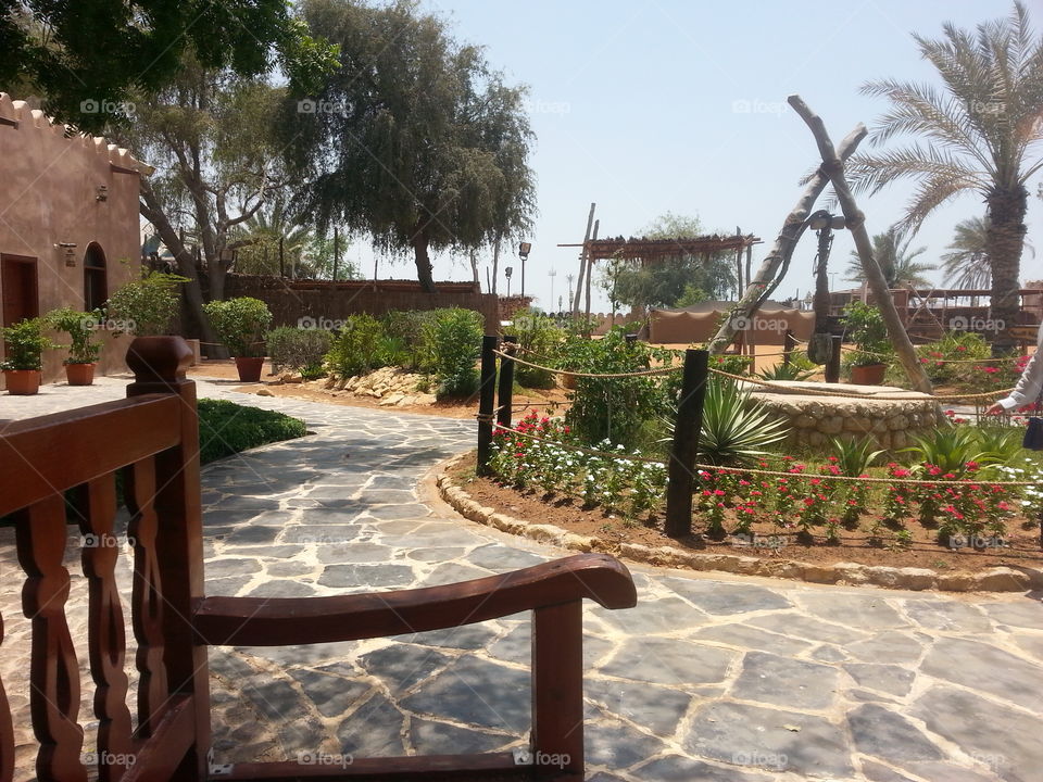 Heritage Garden. Garden in Abu Dhabi Heritage Village