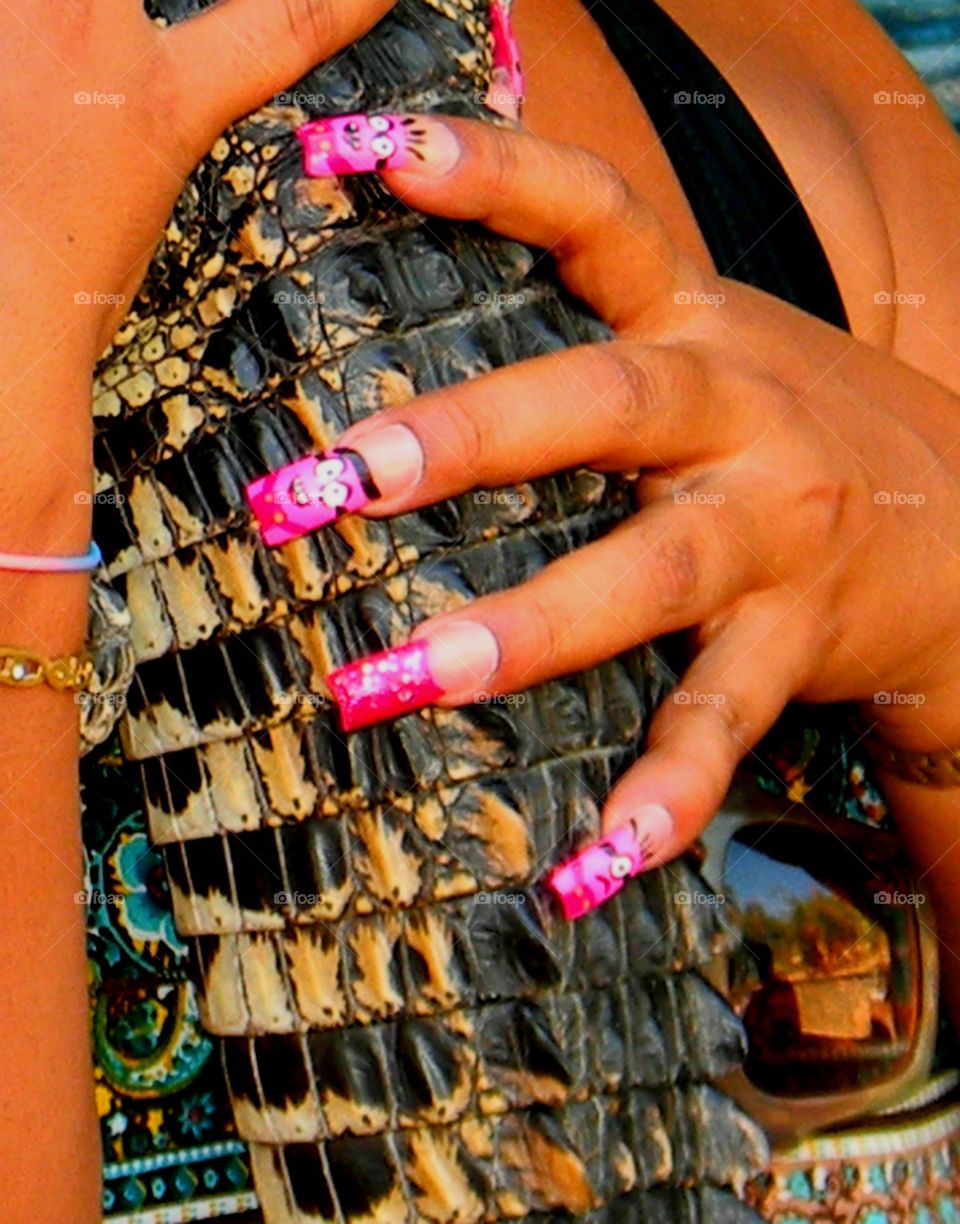Fancy nail in pink