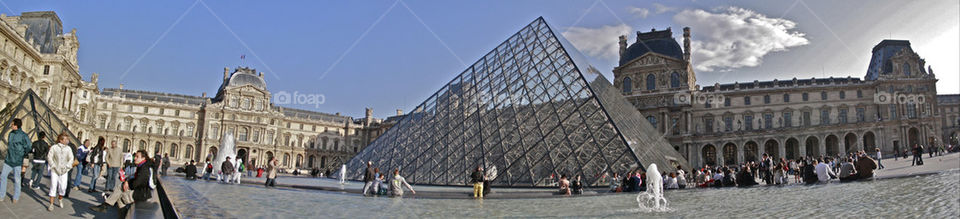 glass museum paris pyramid by eddy1ro